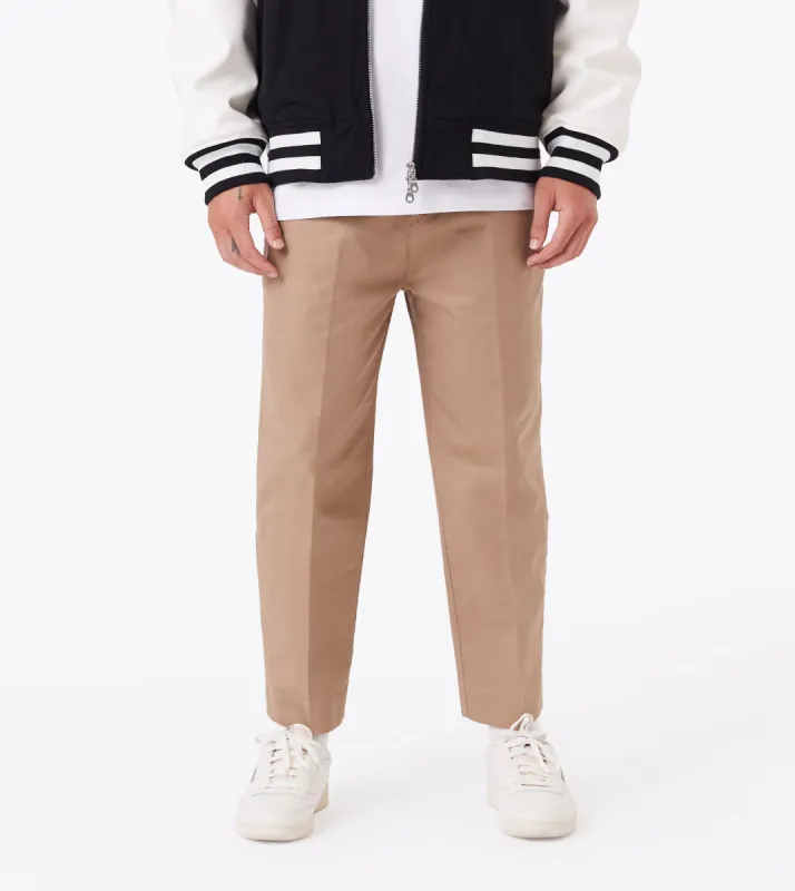 Box Crop Pant Tan sold by Zanerobe
