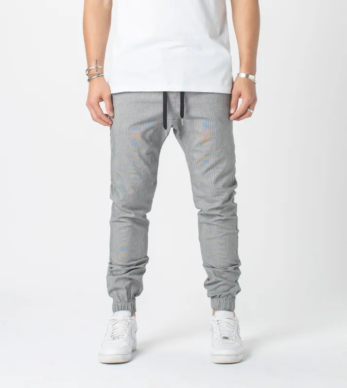Plaid Sureshot Jogger Grey sold by Zanerobe