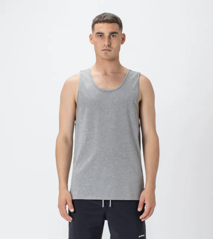Rugger Tank Dk Grey Marle sold by Zanerobe