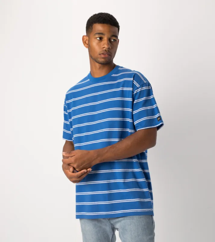 Channel Box Tee Cobalt/White sold by Zanerobe