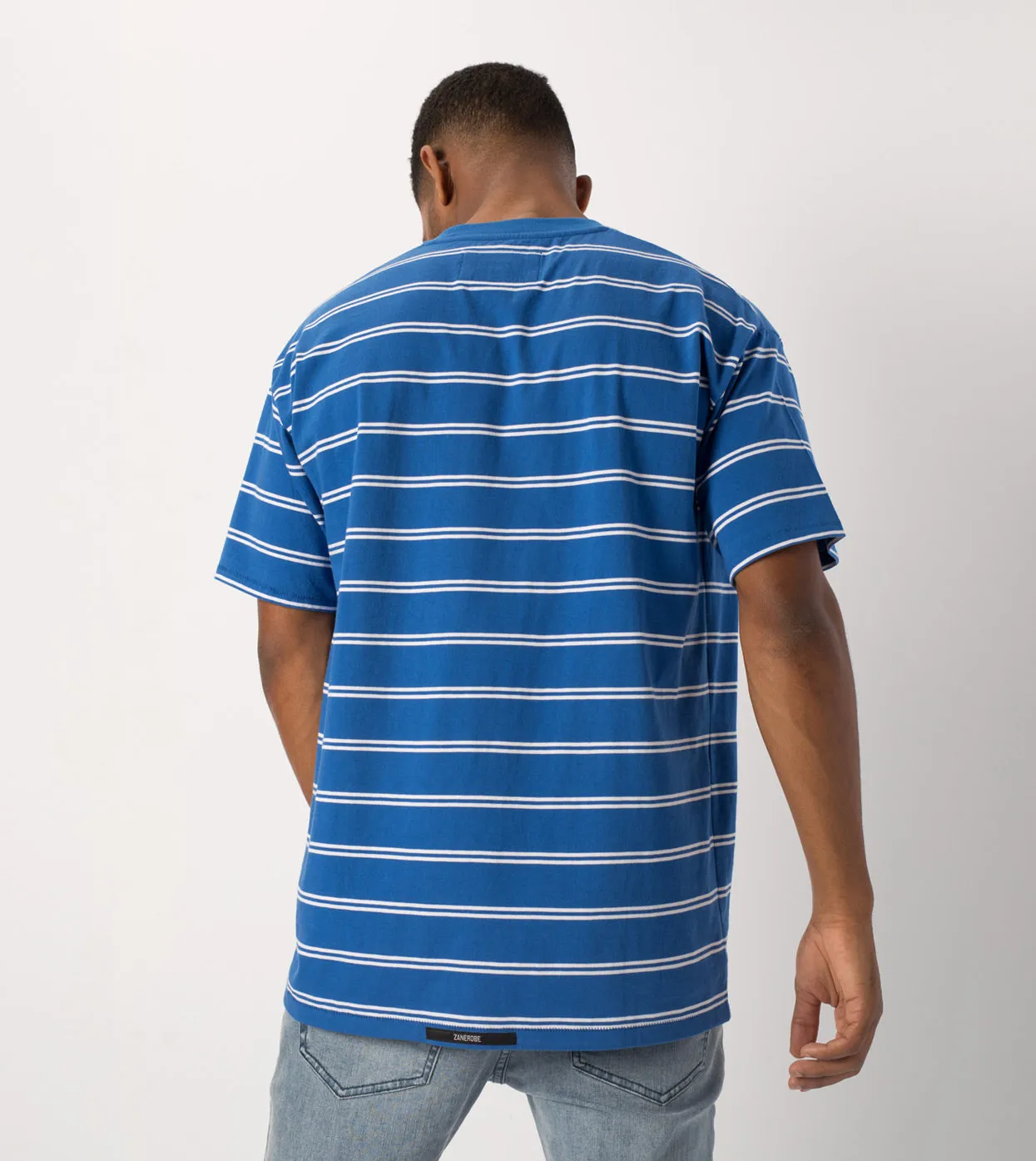 Channel Box Tee Cobalt/White sold by Zanerobe product image thumbnail 5