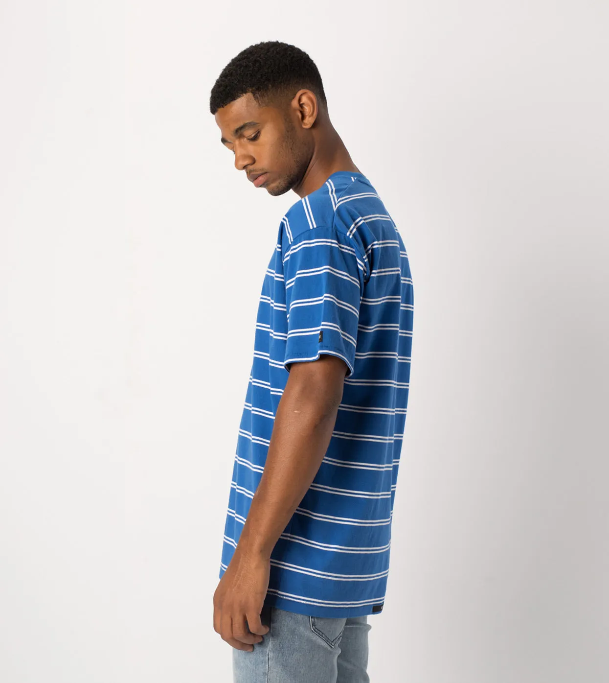Channel Box Tee Cobalt/White sold by Zanerobe product image thumbnail 4