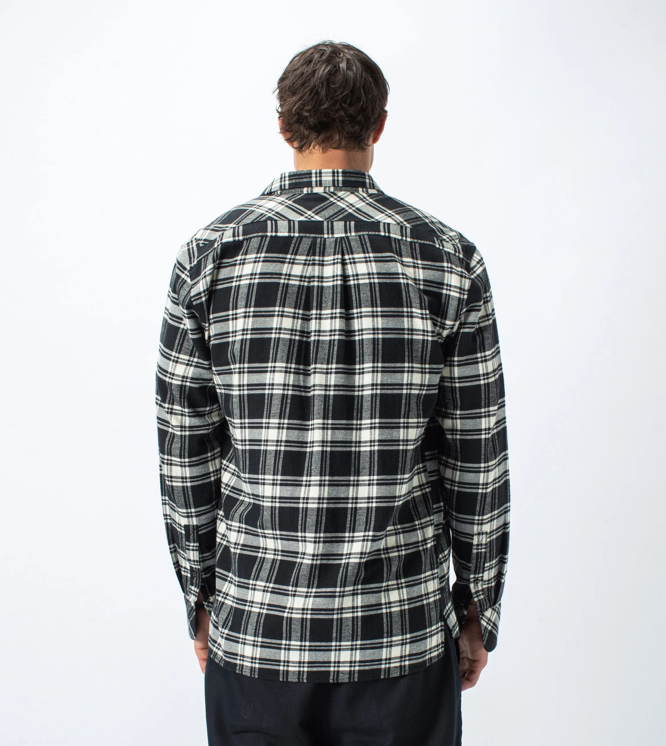 Flannel Lightweight LS Shirt Black/Milk - Sale sold by Zanerobe product image thumbnail 5