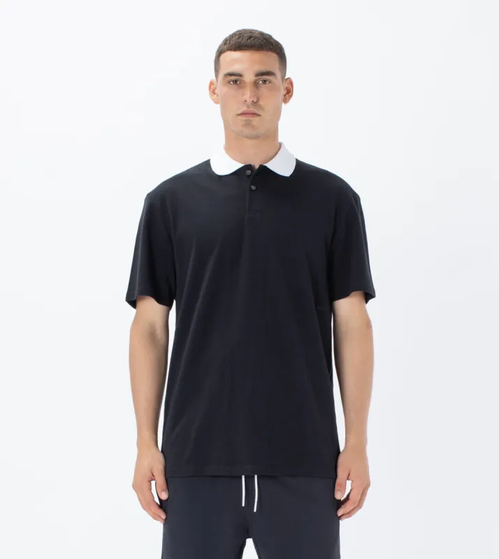 Pique Polo Black/White sold by Zanerobe