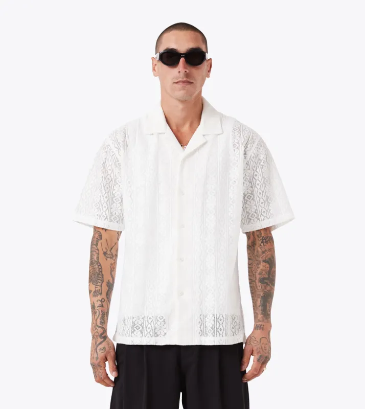 ZDS Lace Shirt White sold by Zanerobe