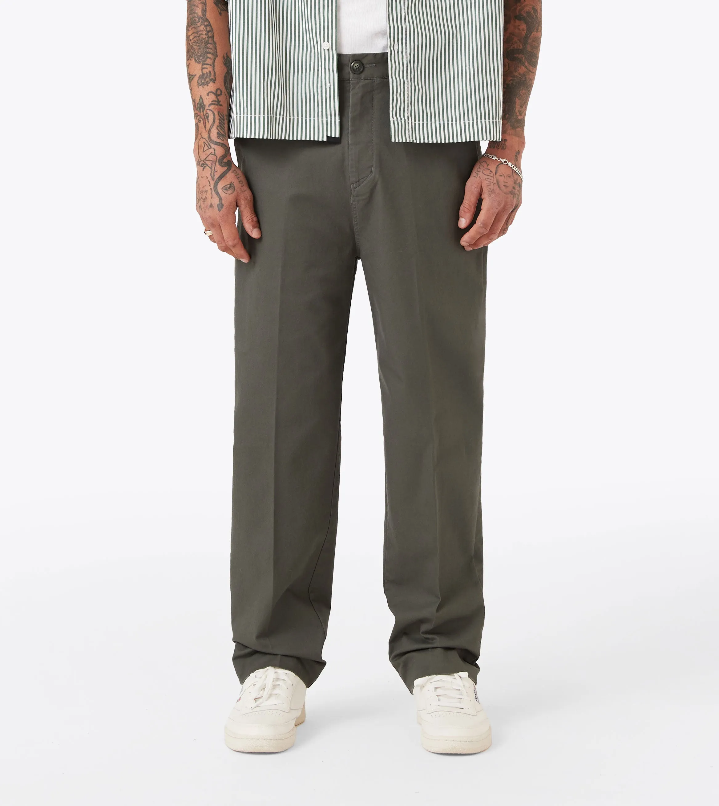 Box Pant Olive sold by Zanerobe