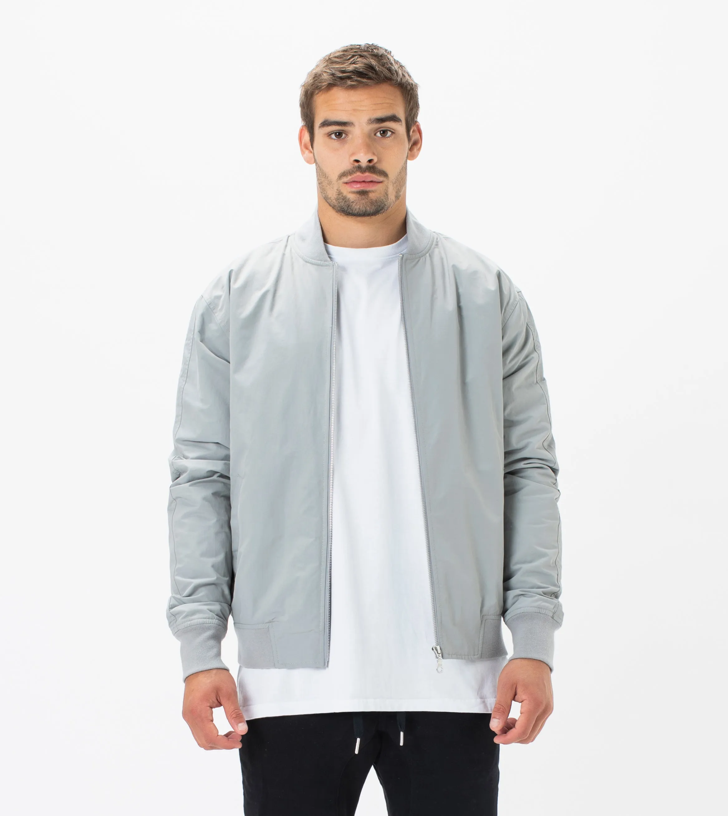 Zane Bomber Jacket Cement sold by Zanerobe