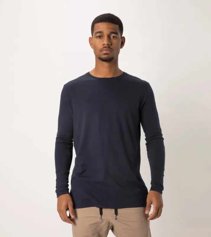 Flintlock LS Tee Navy sold by Zanerobe