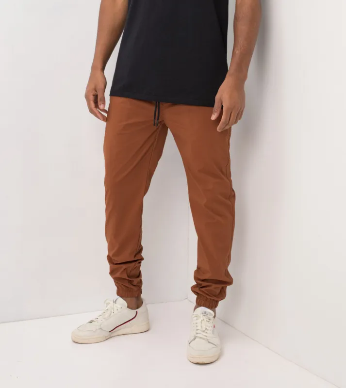 Jumpshot Jogger Dark Bronze sold by Zanerobe