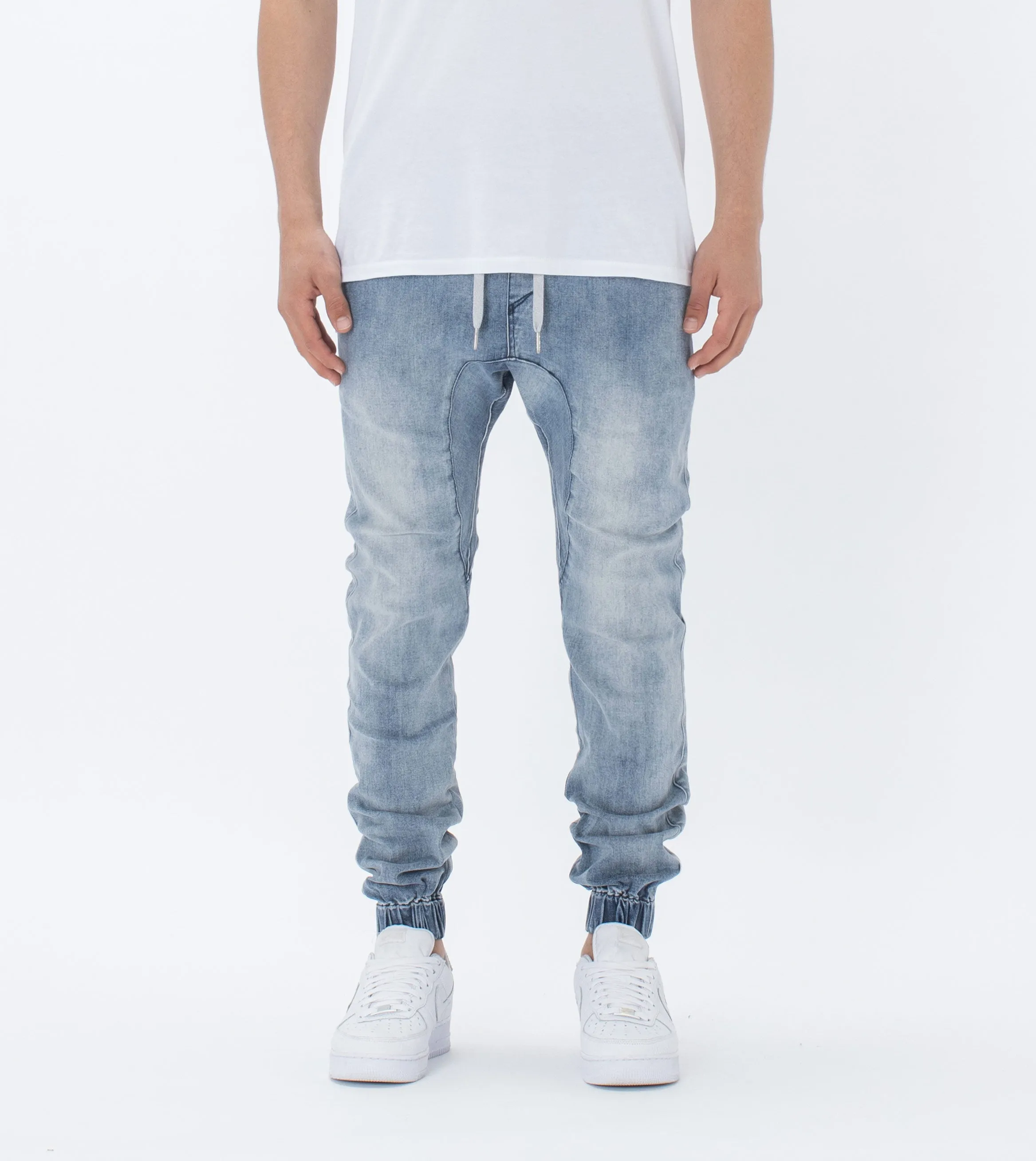Sureshot Denim Jogger Mid Blue sold by Zanerobe