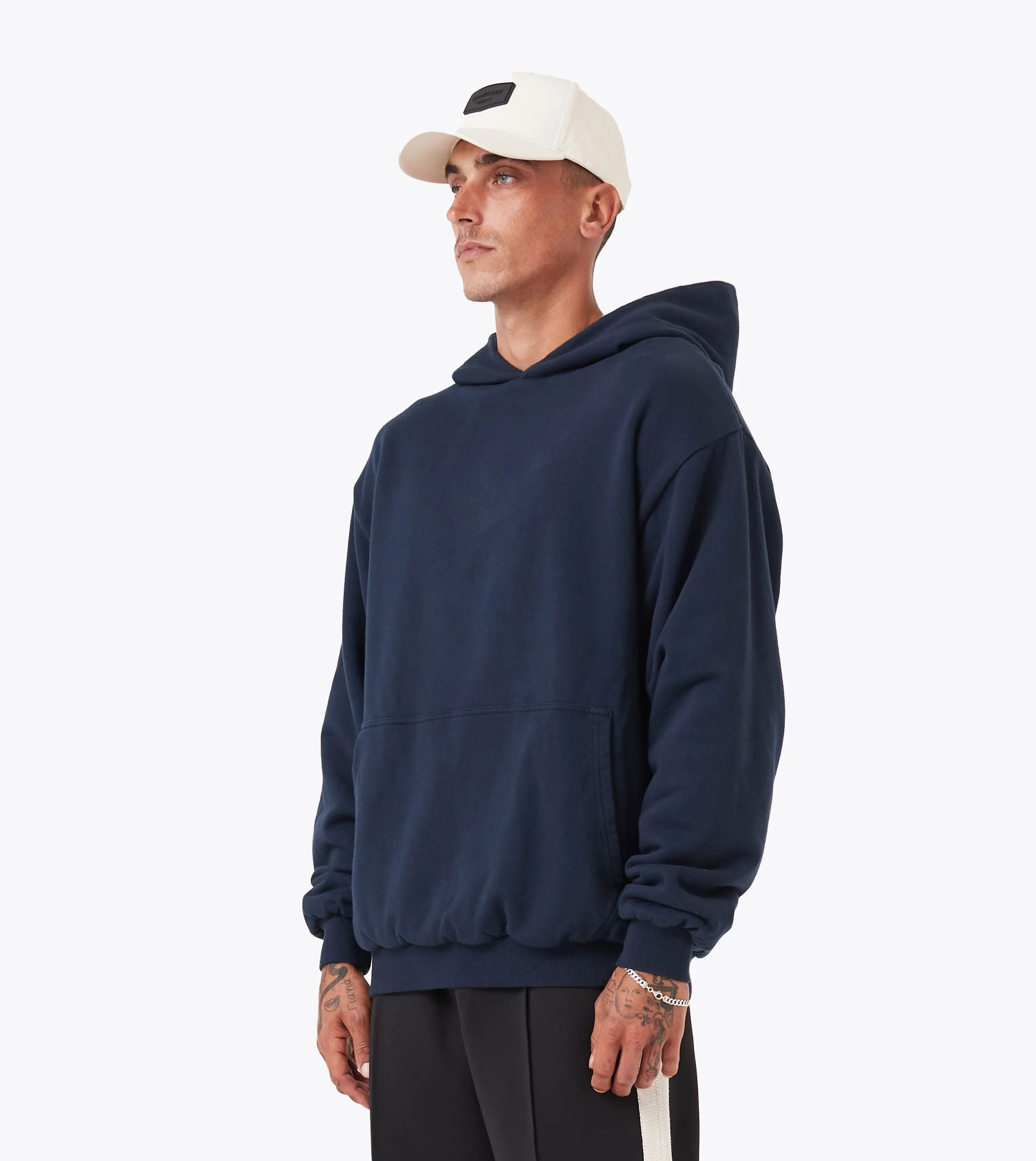 Double Down Hoodie Navy sold by Zanerobe product image thumbnail 3