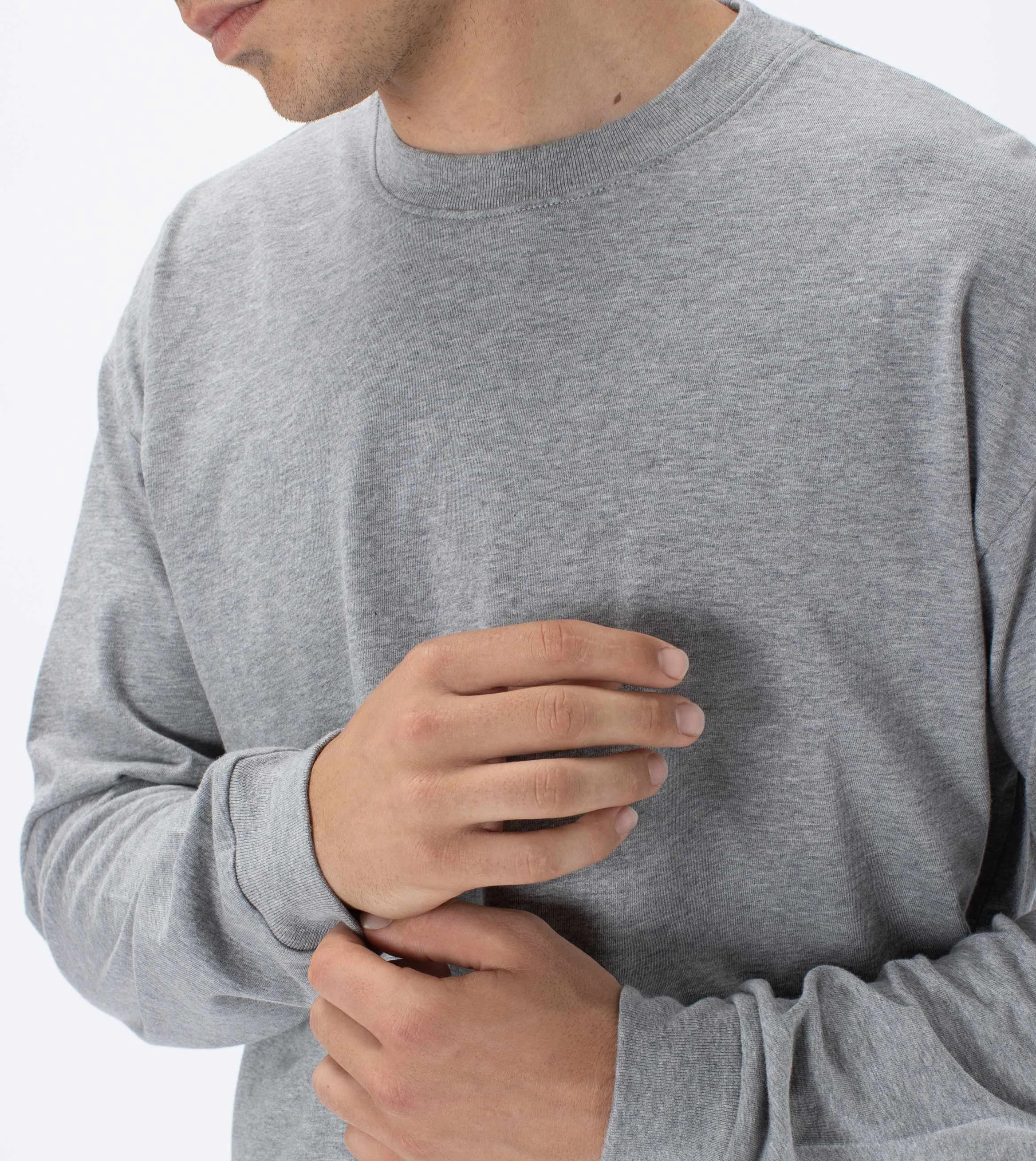 Box LS Tee Dk Grey Marle sold by Zanerobe product image thumbnail 3