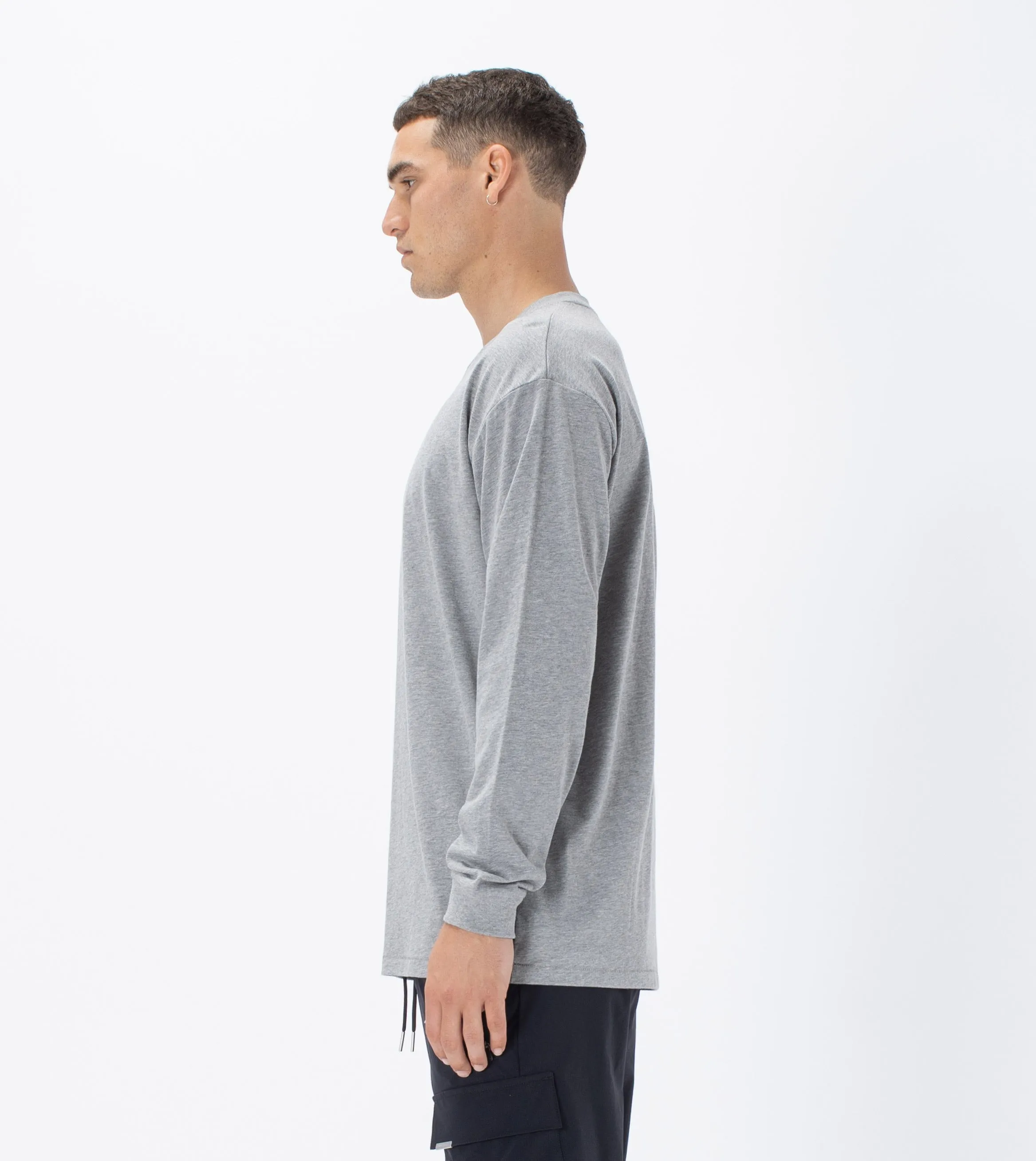 Box LS Tee Dk Grey Marle sold by Zanerobe product image thumbnail 4