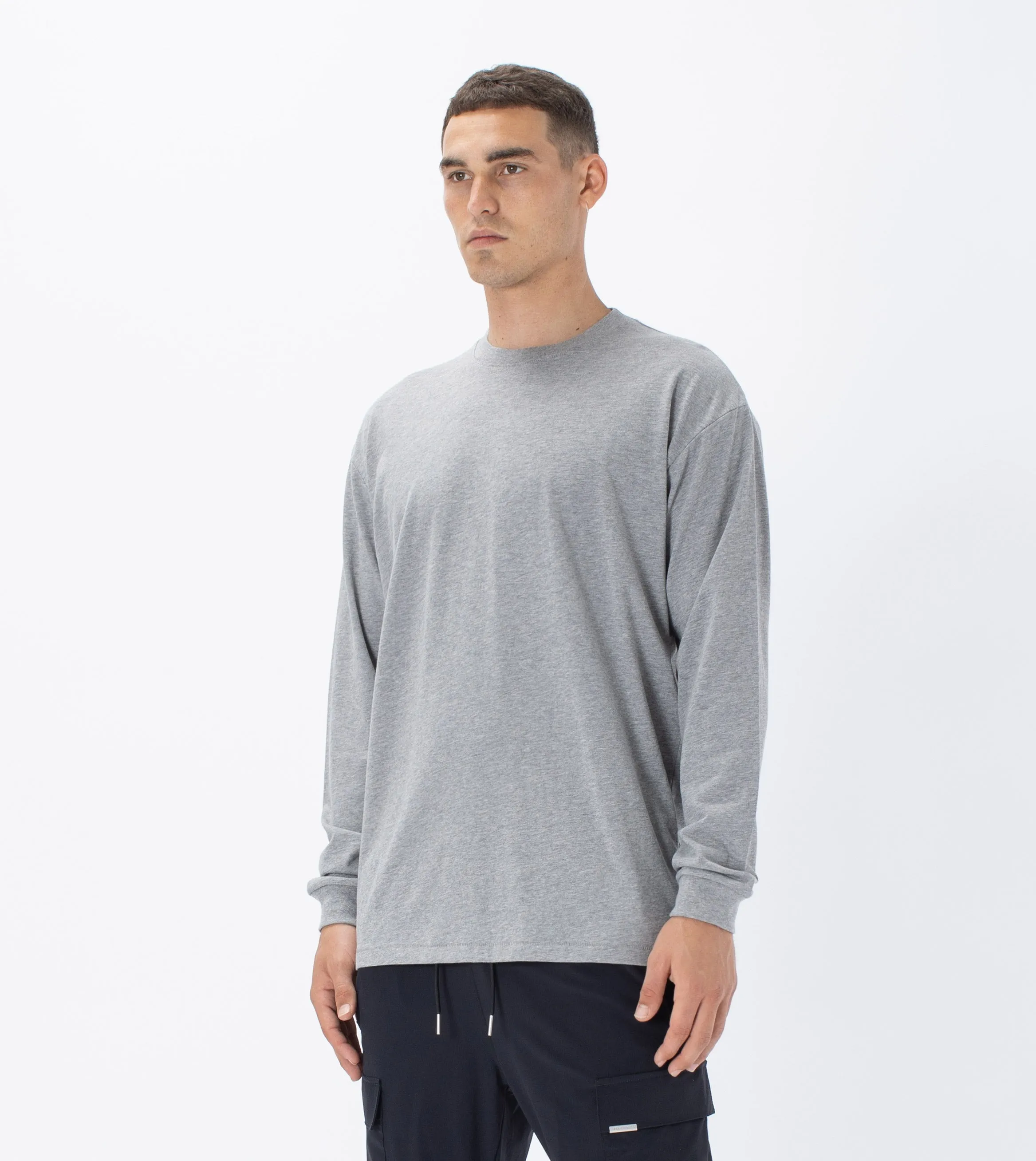 Box LS Tee Dk Grey Marle sold by Zanerobe product image thumbnail 2
