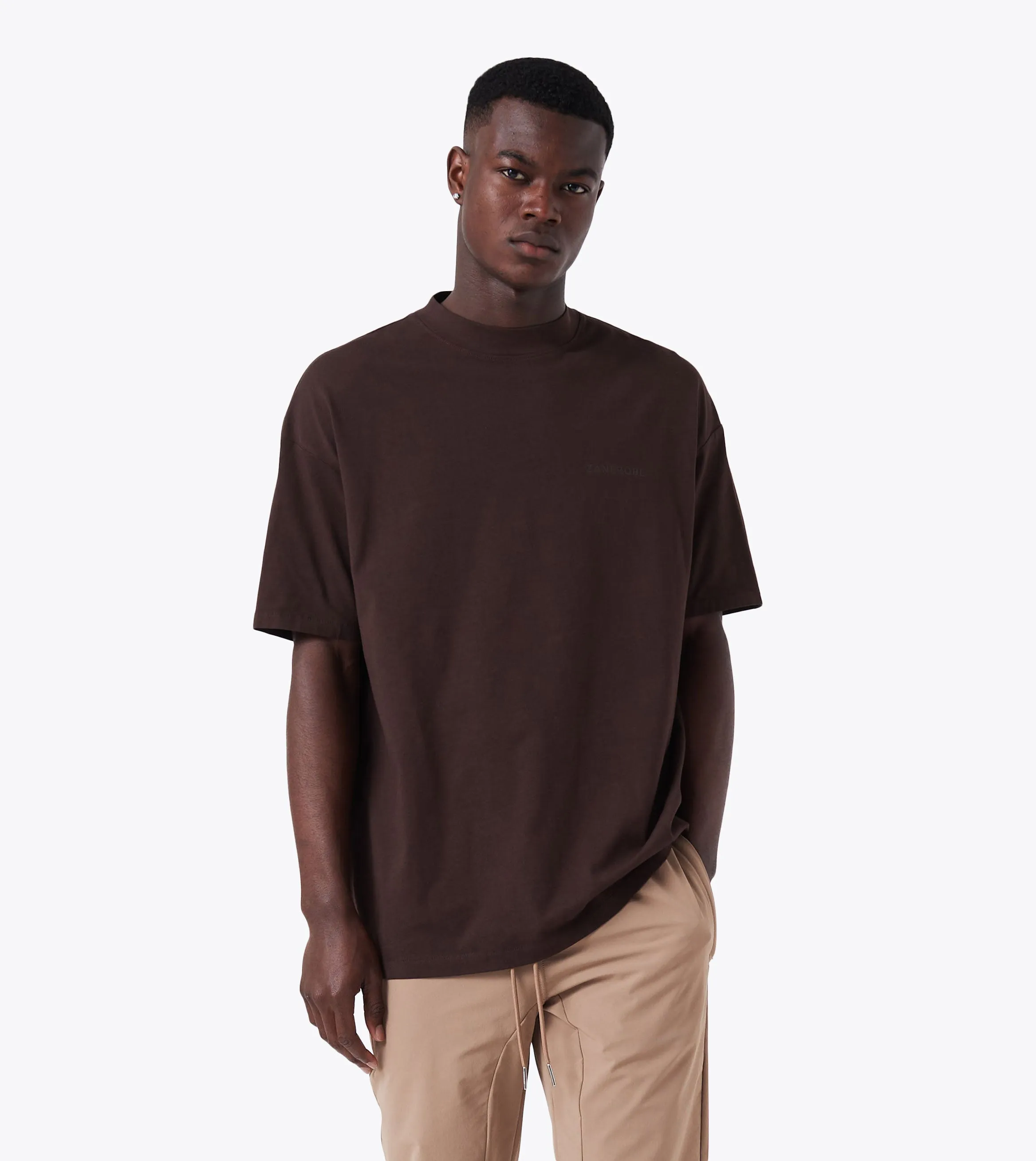 Box ++ Tee GD Dk Choc sold by Zanerobe