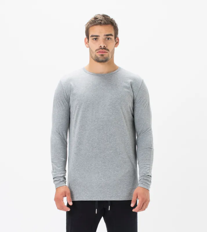 Flintlock LS Tee Dk Grey Marle sold by Zanerobe