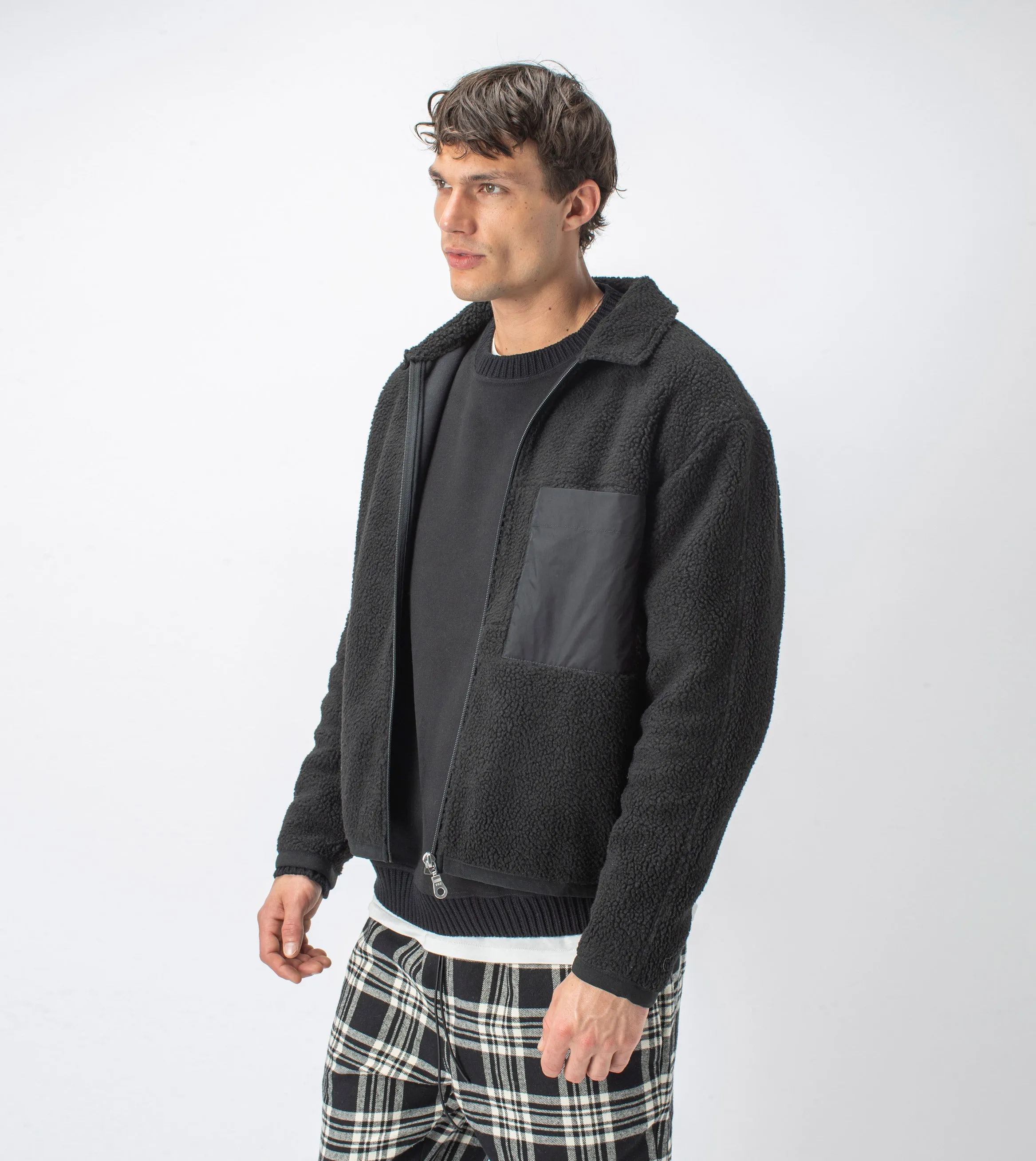 Sherpa Liner Jacket Black sold by Zanerobe product image thumbnail 2