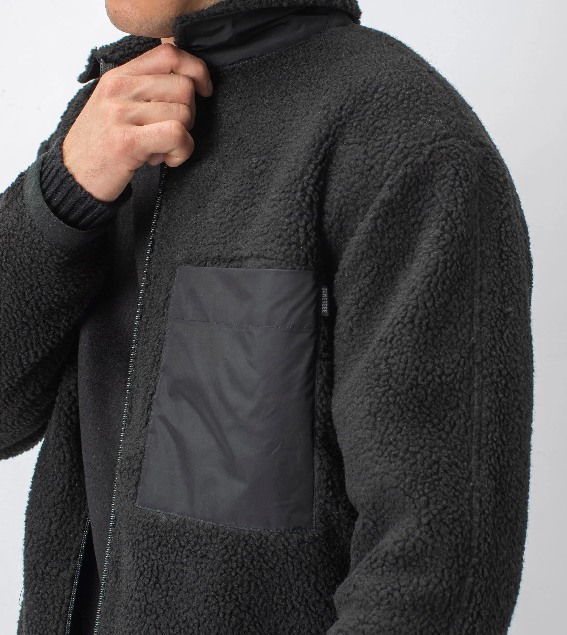 Sherpa Liner Jacket Black sold by Zanerobe product image thumbnail 3