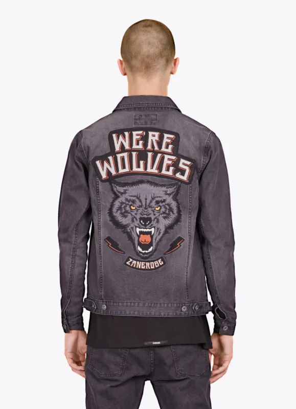 Gang Denim Jacket Banged Up Black sold by Zanerobe