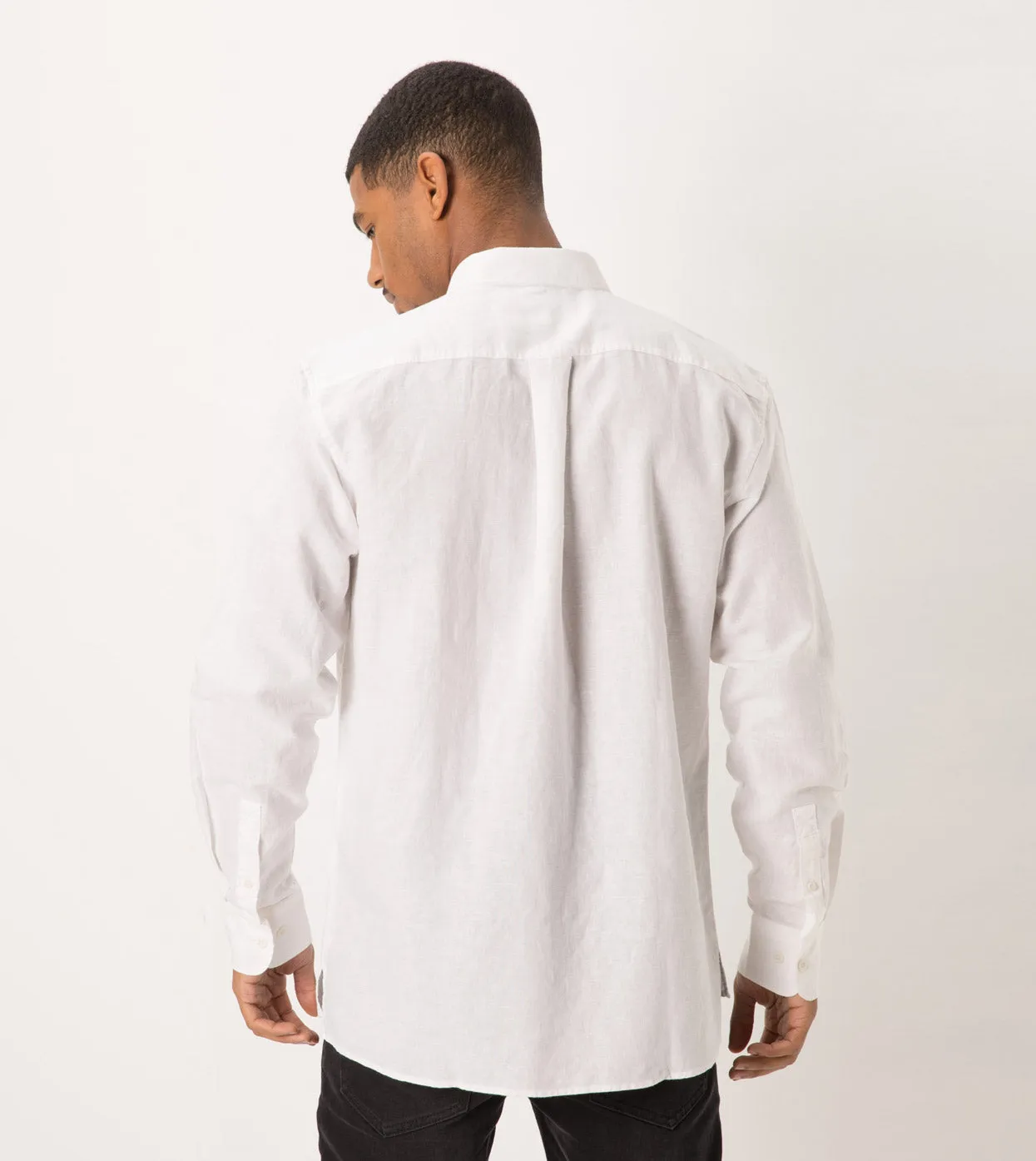 Linen LS Shirt White sold by Zanerobe product image thumbnail 5
