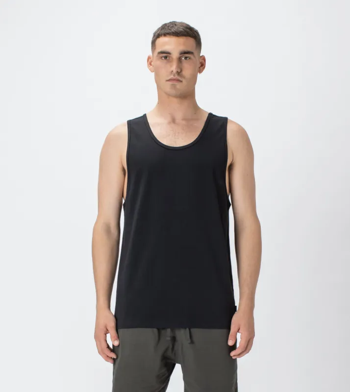 Rugger Tank Black sold by Zanerobe