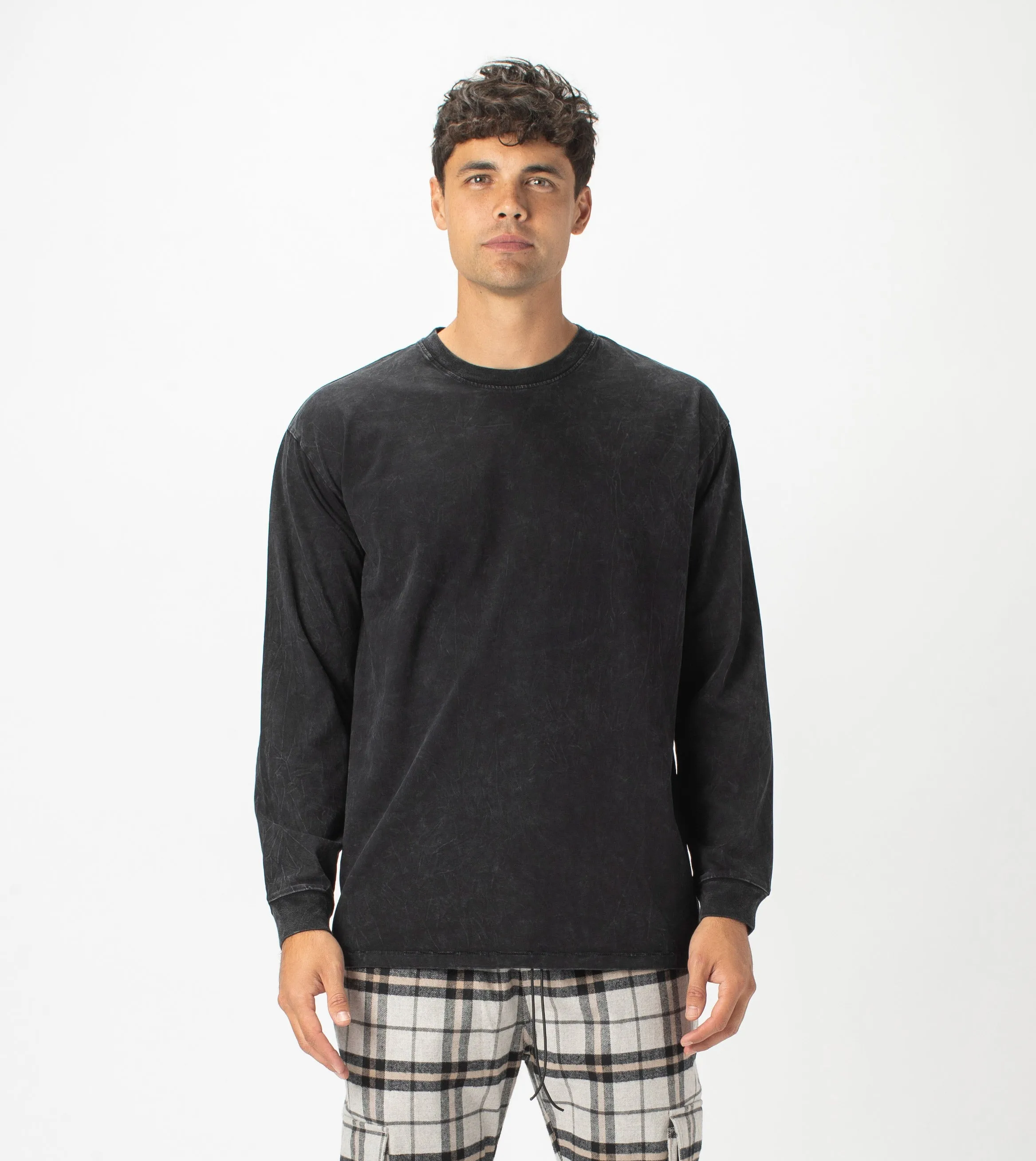 Box LS Tee Salt Black sold by Zanerobe