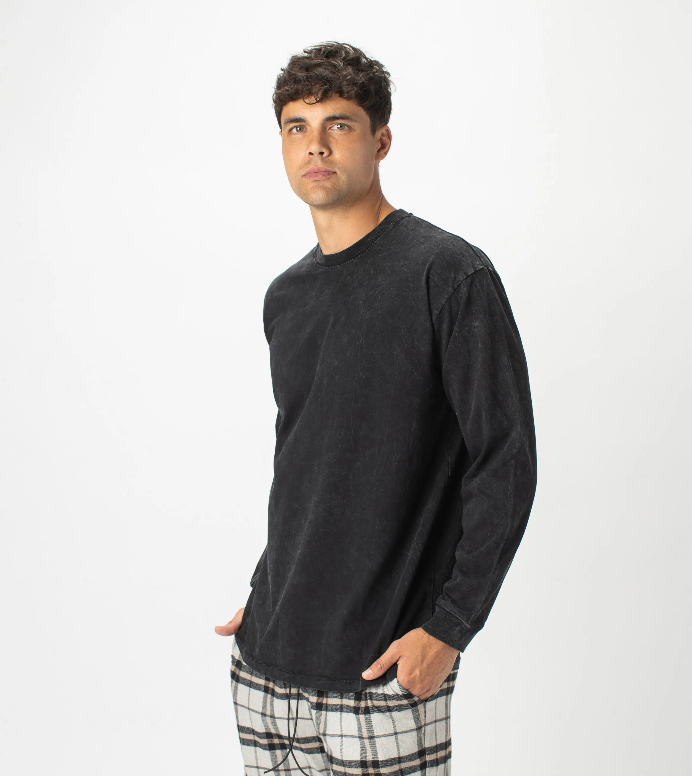 Box LS Tee Salt Black sold by Zanerobe product image thumbnail 2