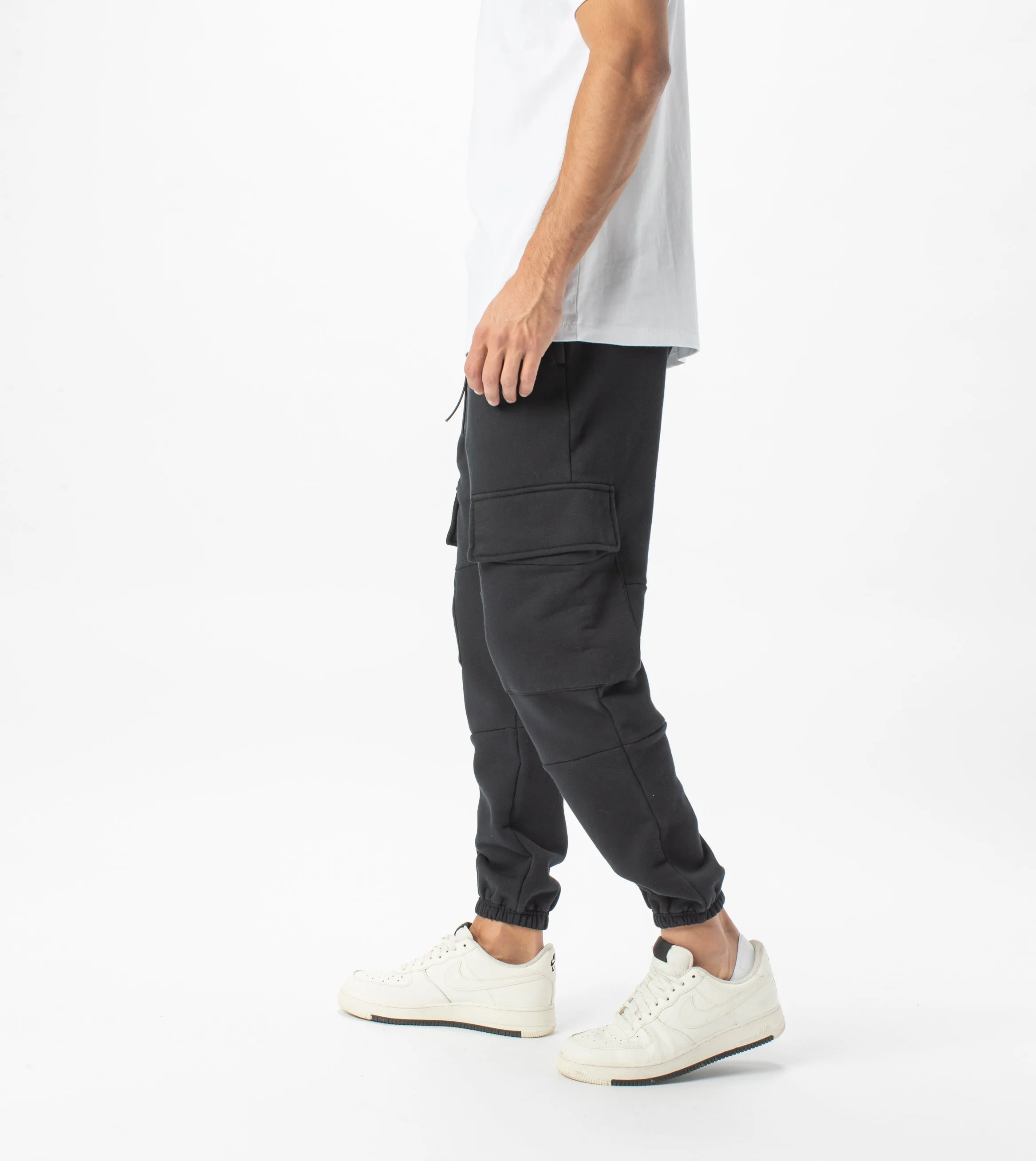 Jumpa Cargo Sweat Fleece Jogger Black sold by Zanerobe product image thumbnail 4