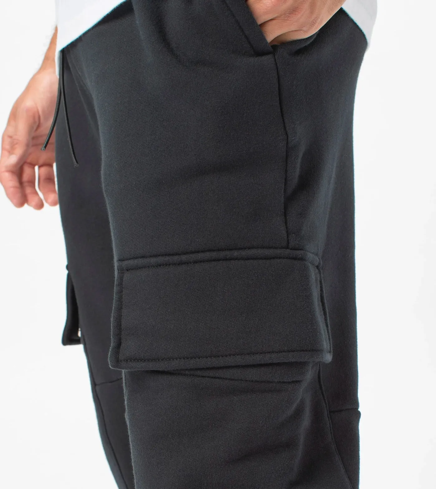 Jumpa Cargo Sweat Fleece Jogger Black sold by Zanerobe product image thumbnail 3