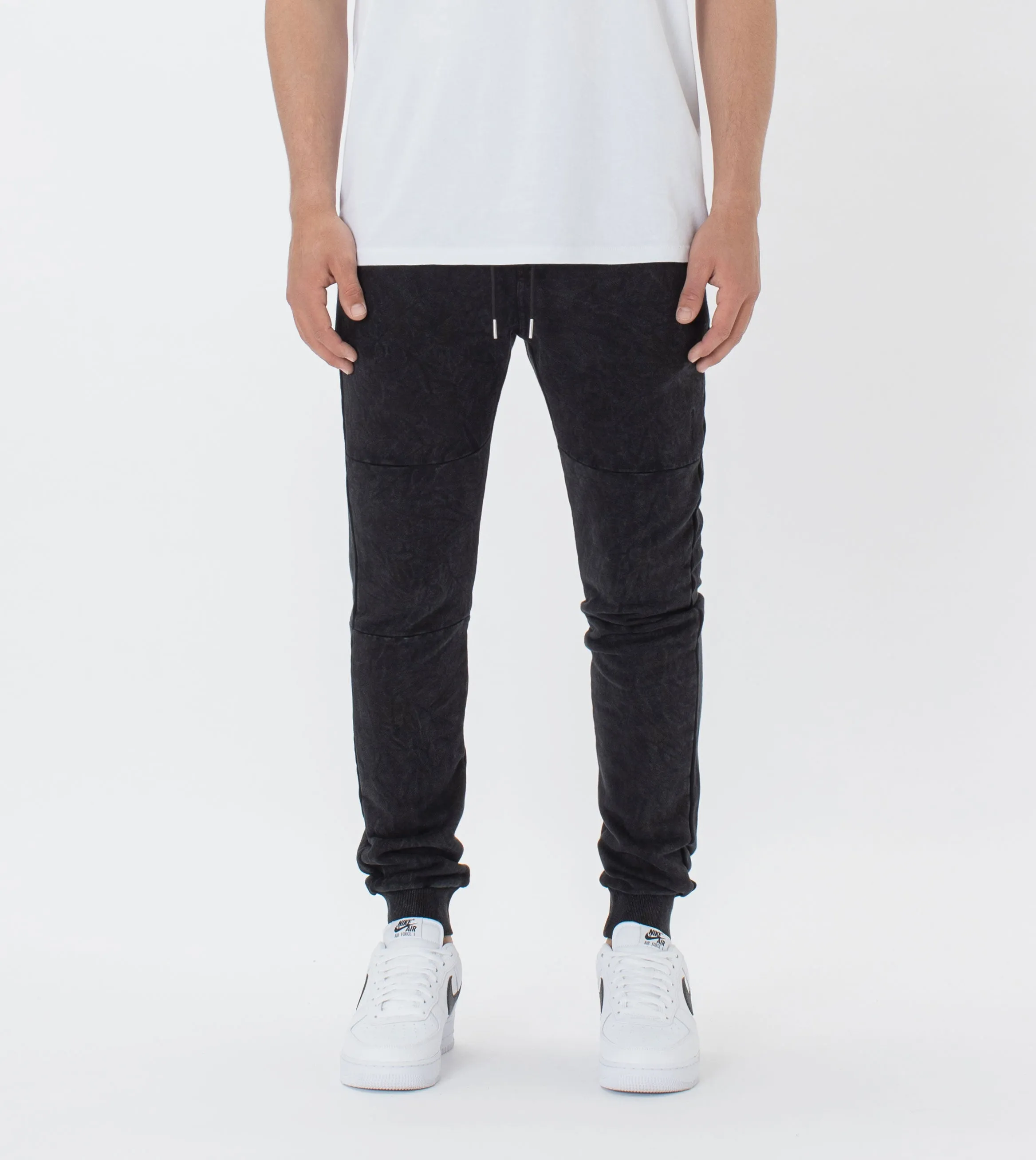 Sureshot Fleece Jogger Black Salt sold by Zanerobe