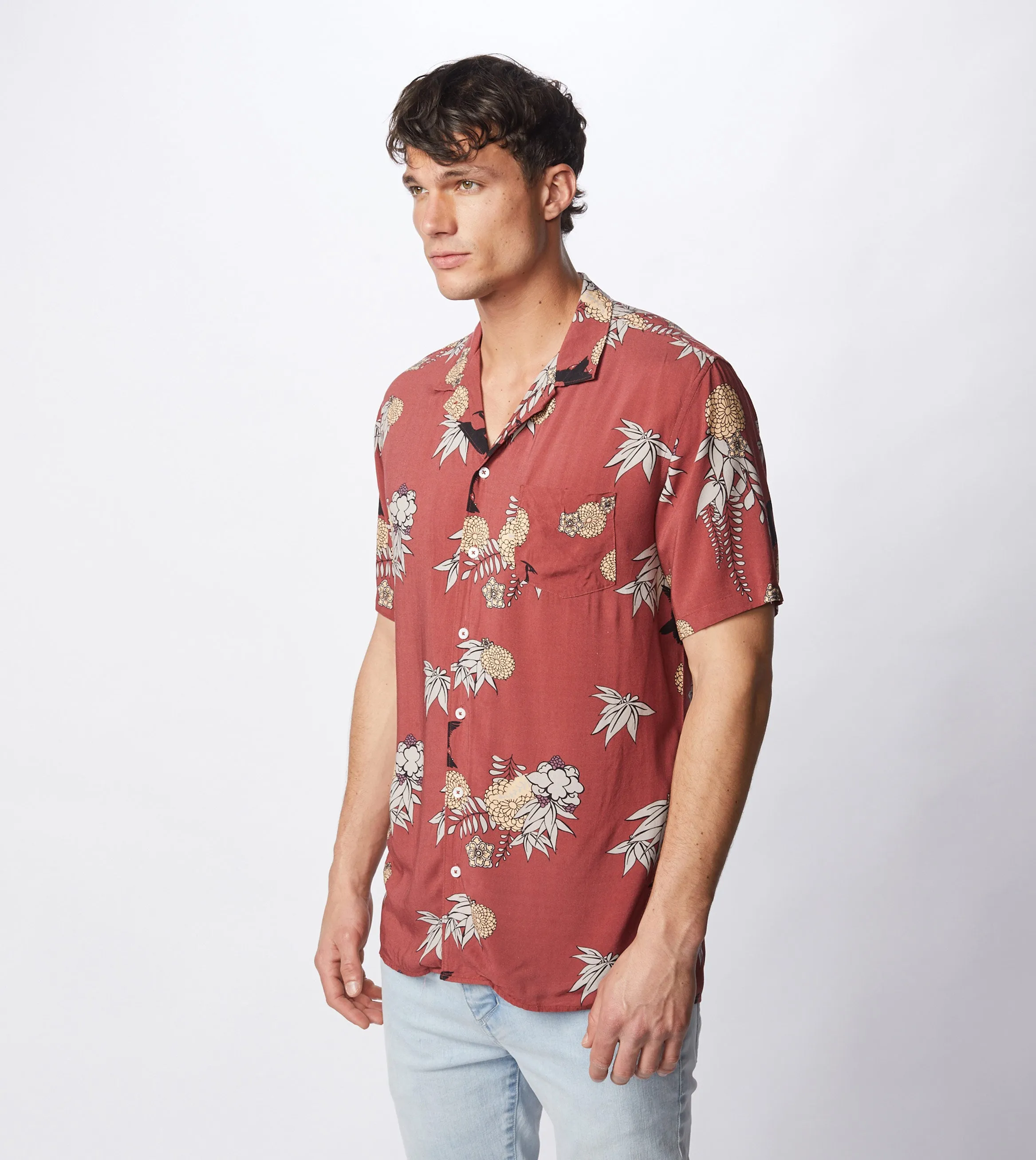 Crane SS Shirt Ochre sold by Zanerobe product image thumbnail 2