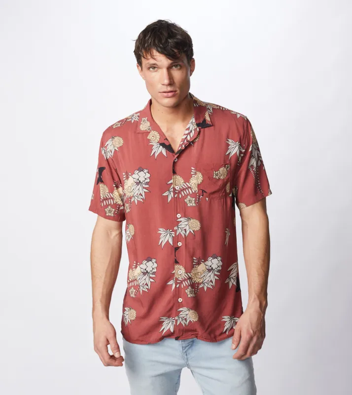 Crane SS Shirt Ochre sold by Zanerobe