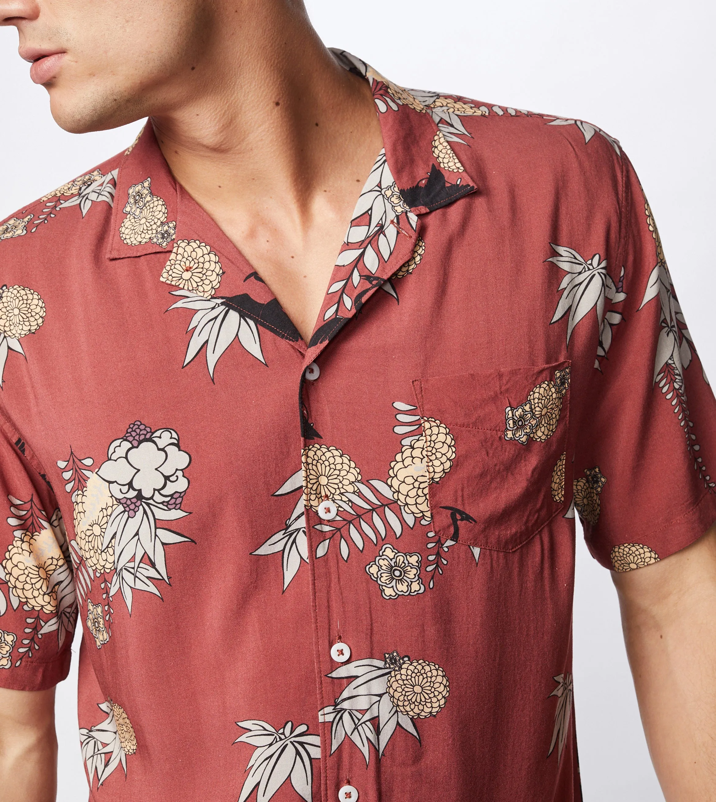 Crane SS Shirt Ochre sold by Zanerobe product image thumbnail 3