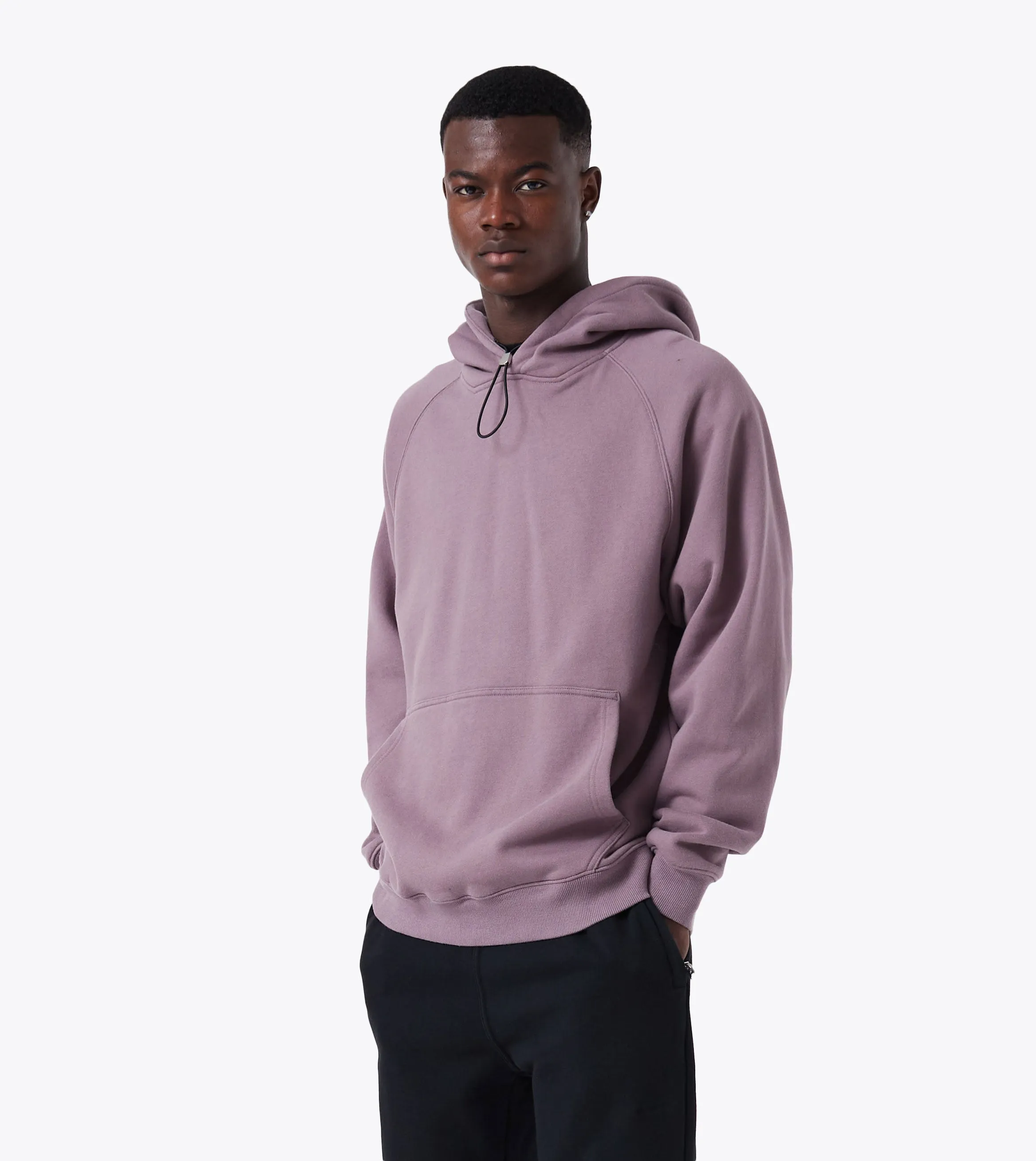 Lowgo Hood Sweat Mauve sold by Zanerobe