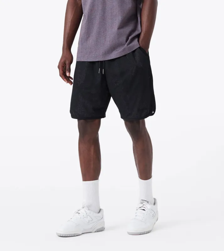 Mesh Basketball Short Black sold by Zanerobe