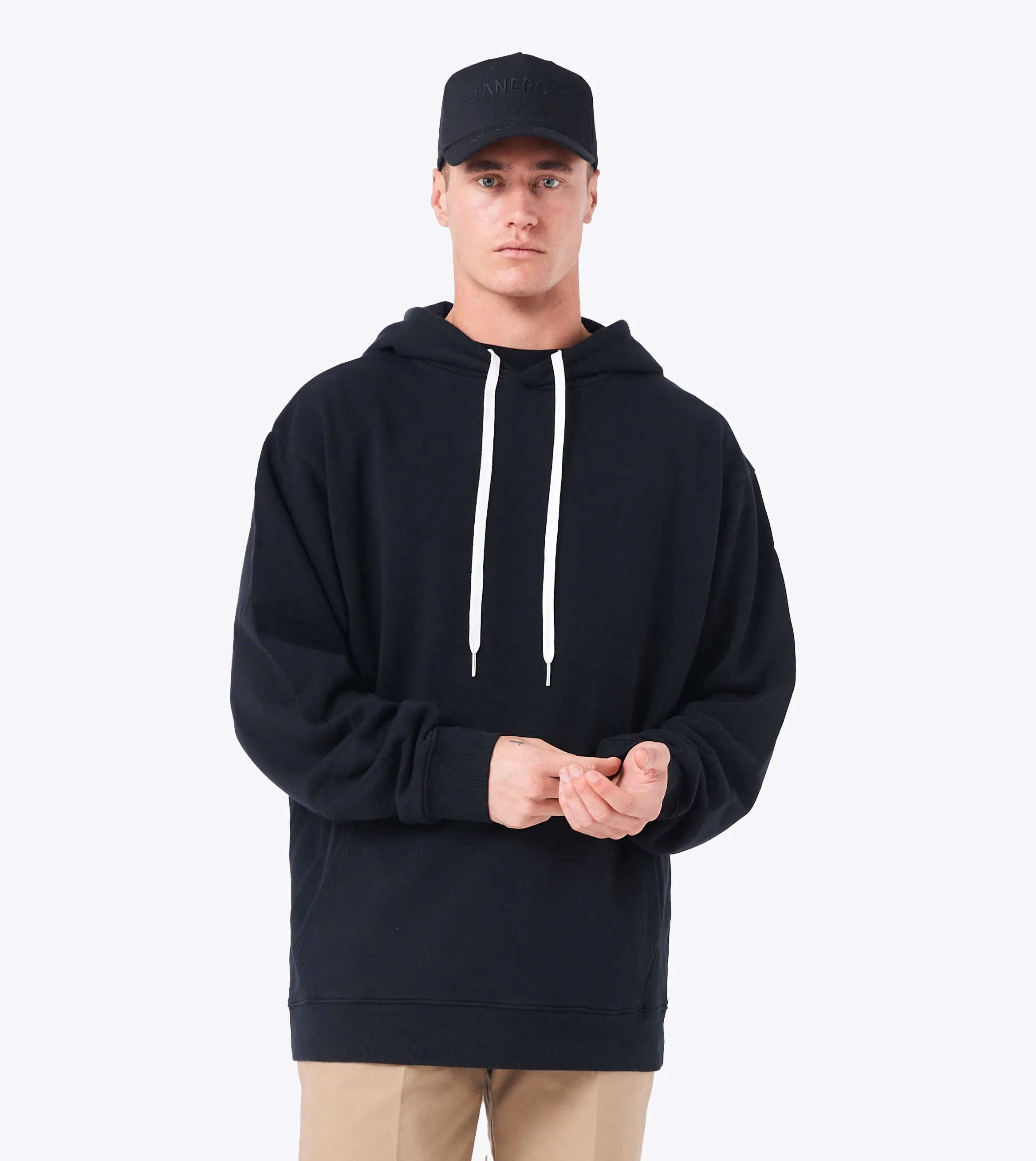 Label Orgo Hood Sweat Black sold by Zanerobe product image thumbnail 3
