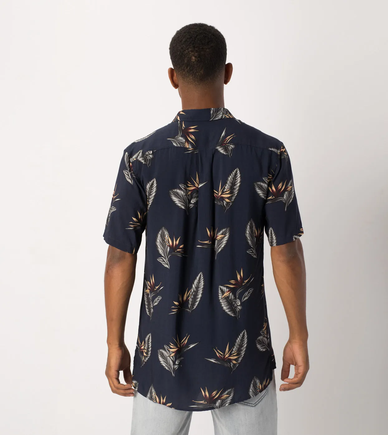 Paradise SS Shirt Navy sold by Zanerobe product image thumbnail 5