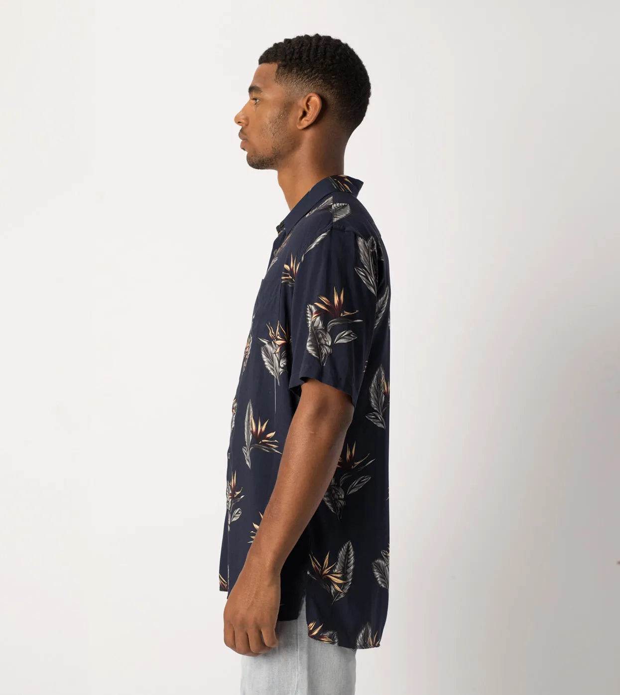 Paradise SS Shirt Navy sold by Zanerobe product image thumbnail 4