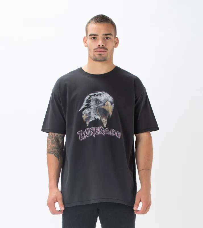Eaglehawk Box Tee GD Black made by Zanerobe