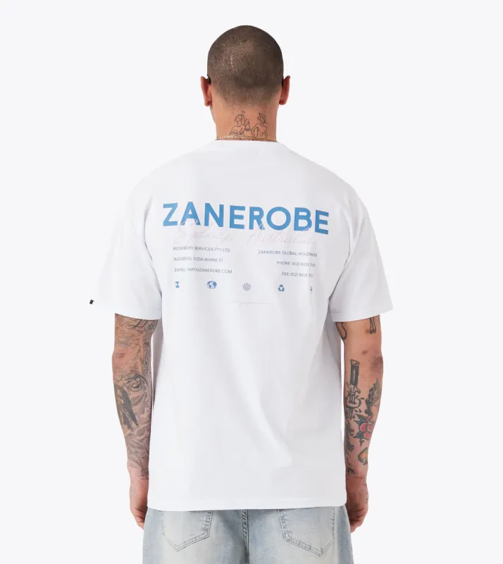 ZR Box Tee White sold by Zanerobe