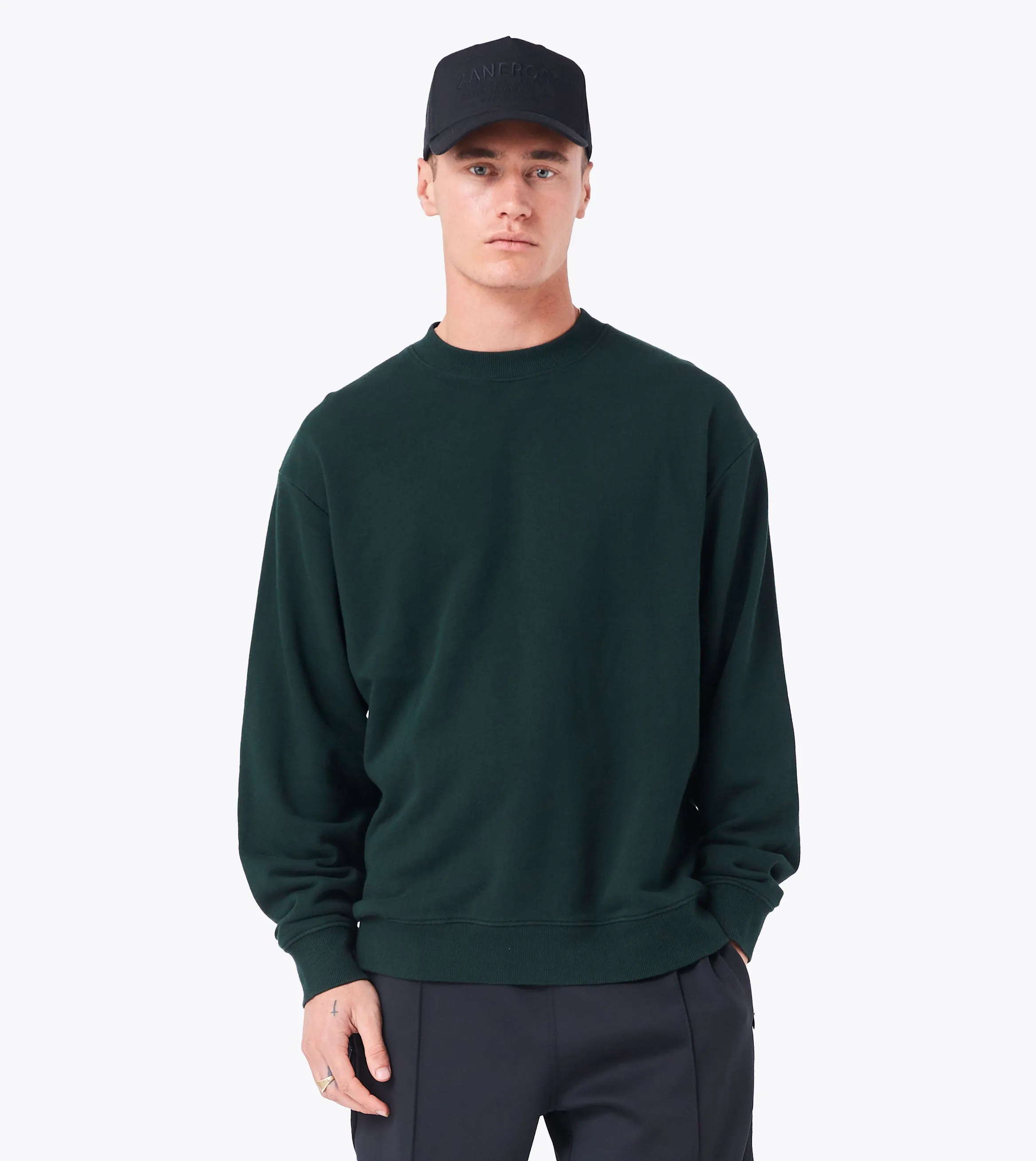 Orgo Crew Sweat Forest sold by Zanerobe