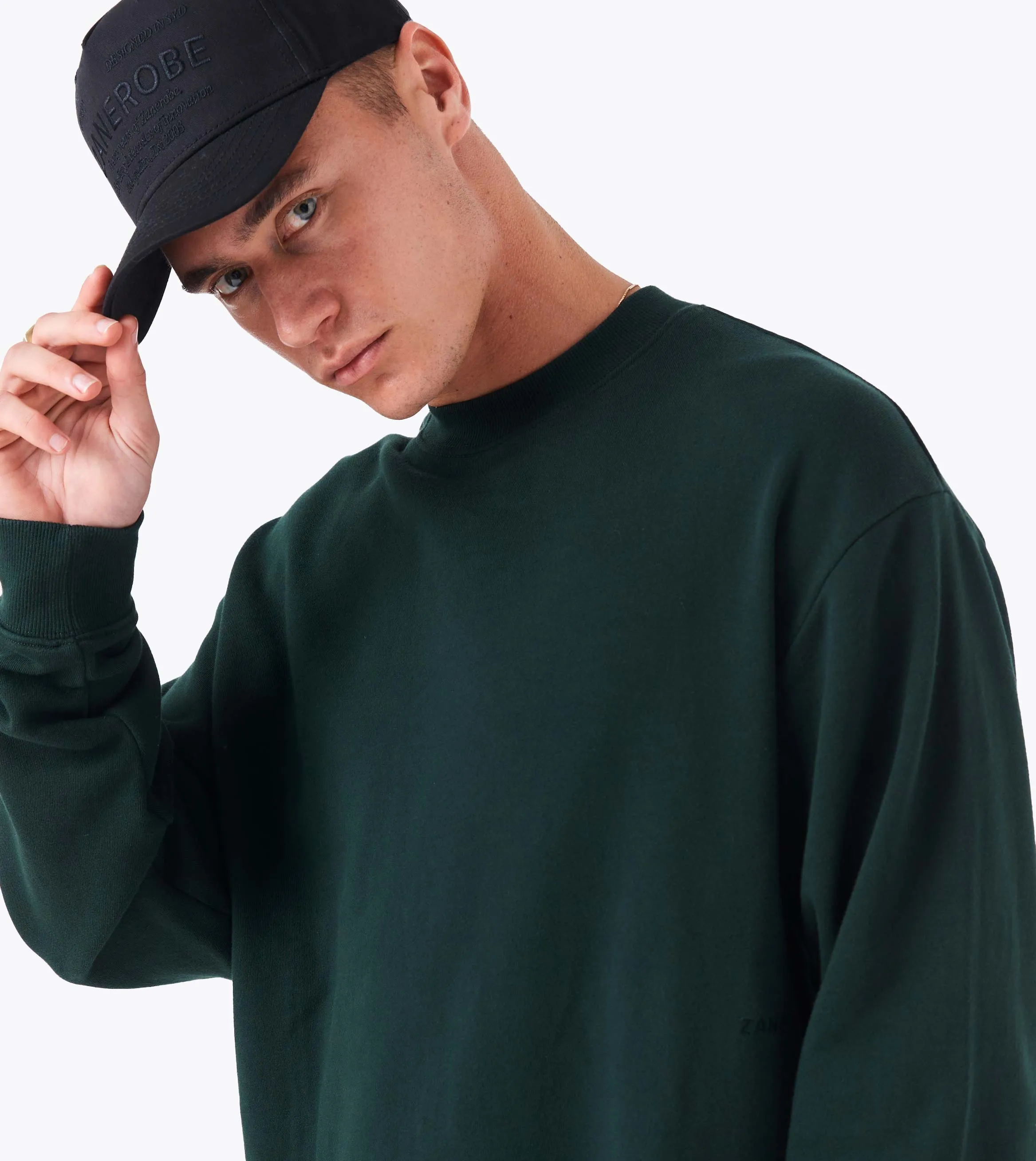 Orgo Crew Sweat Forest sold by Zanerobe product image thumbnail 3