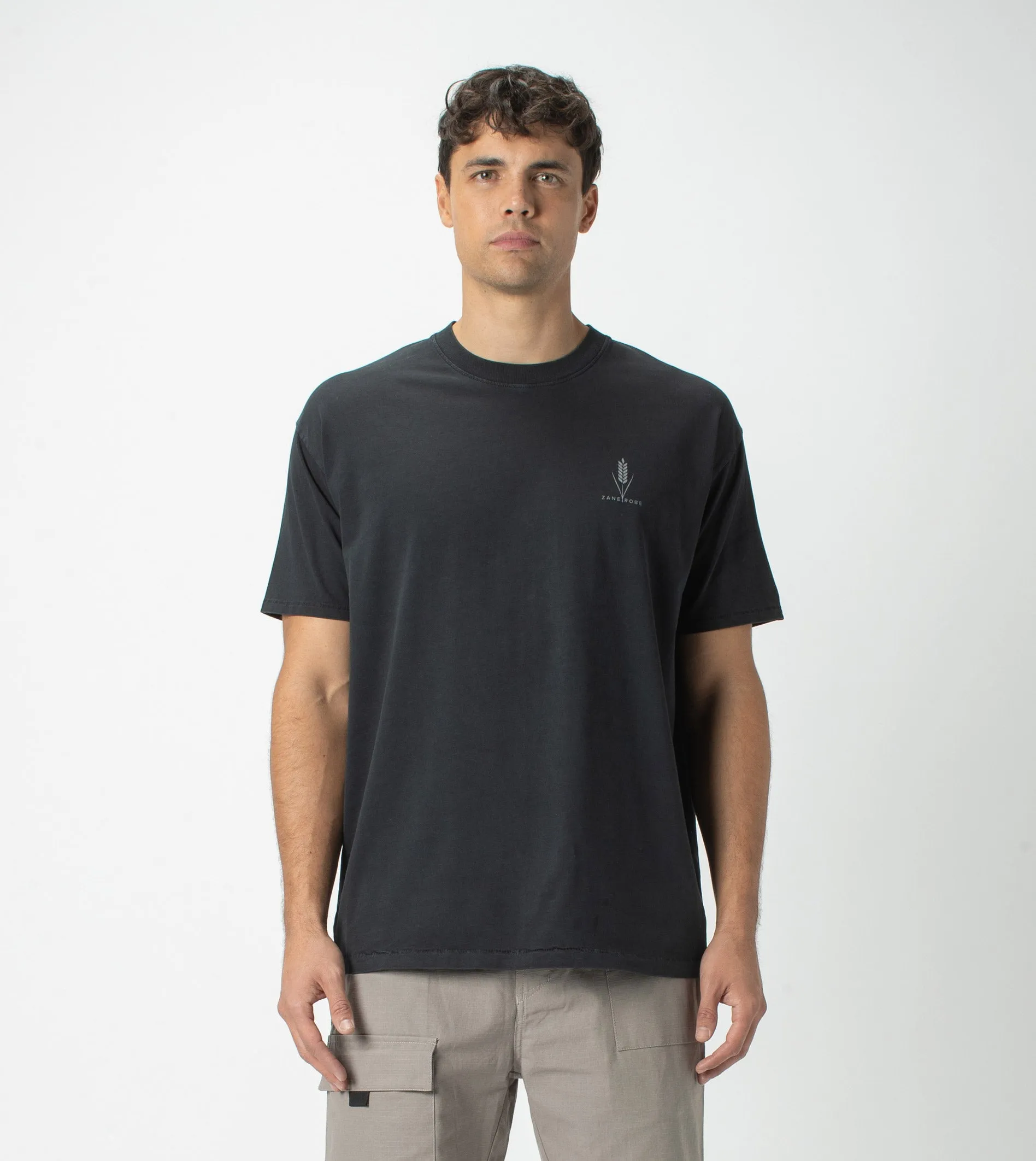 Wheat Box Tee GD Black sold by Zanerobe