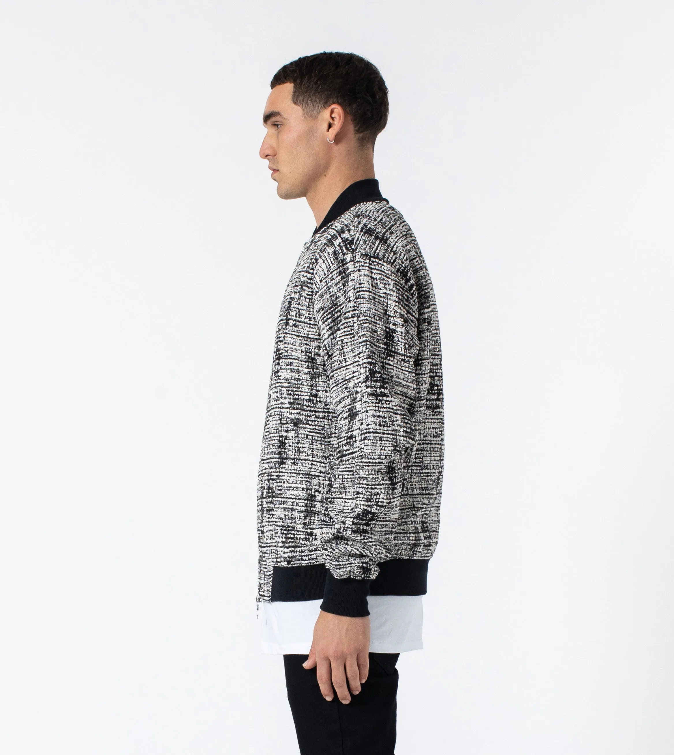 Static Zane Bomber Jacket Black/White sold by Zanerobe product image thumbnail 5