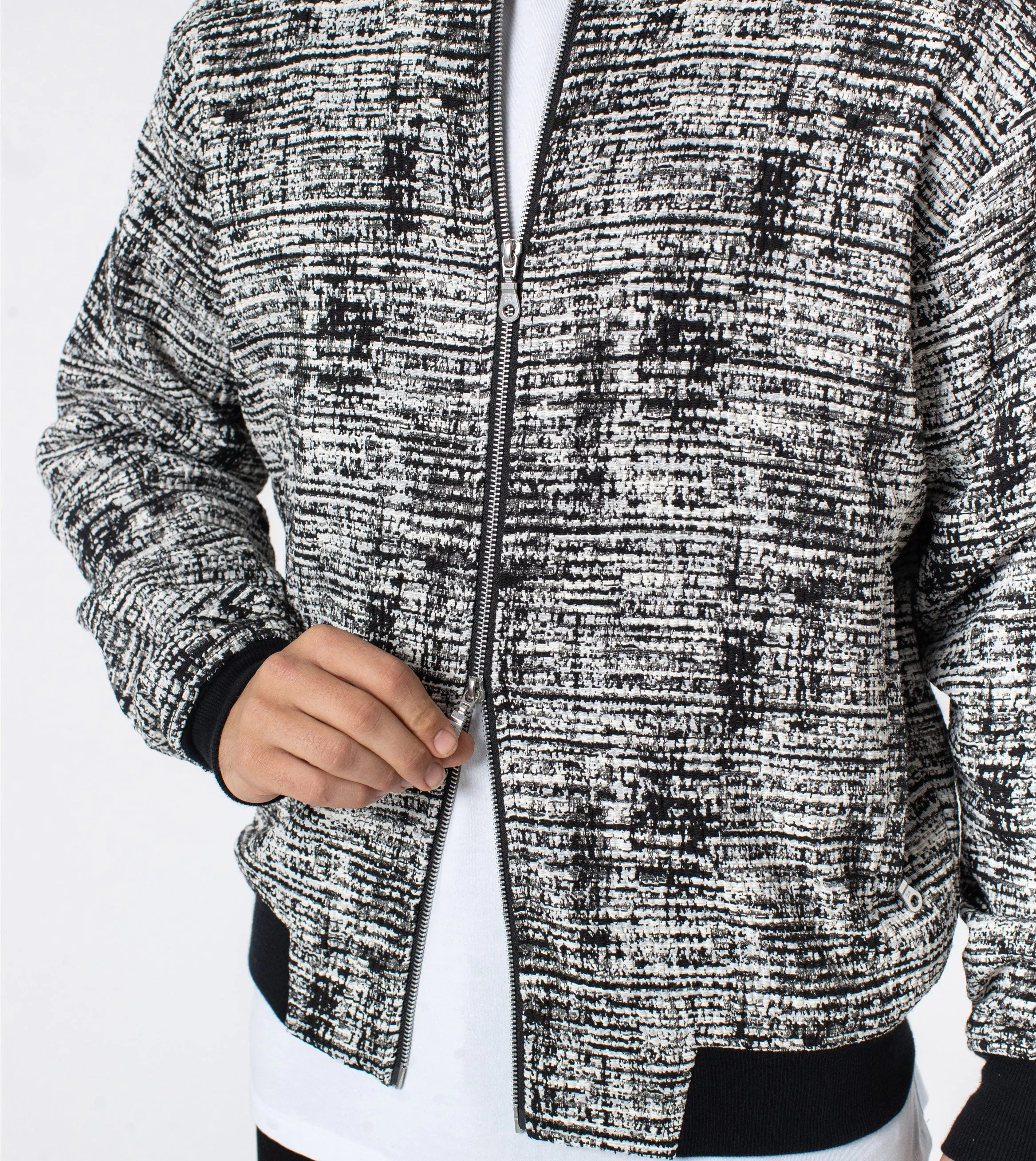 Static Zane Bomber Jacket Black/White sold by Zanerobe product image thumbnail 4