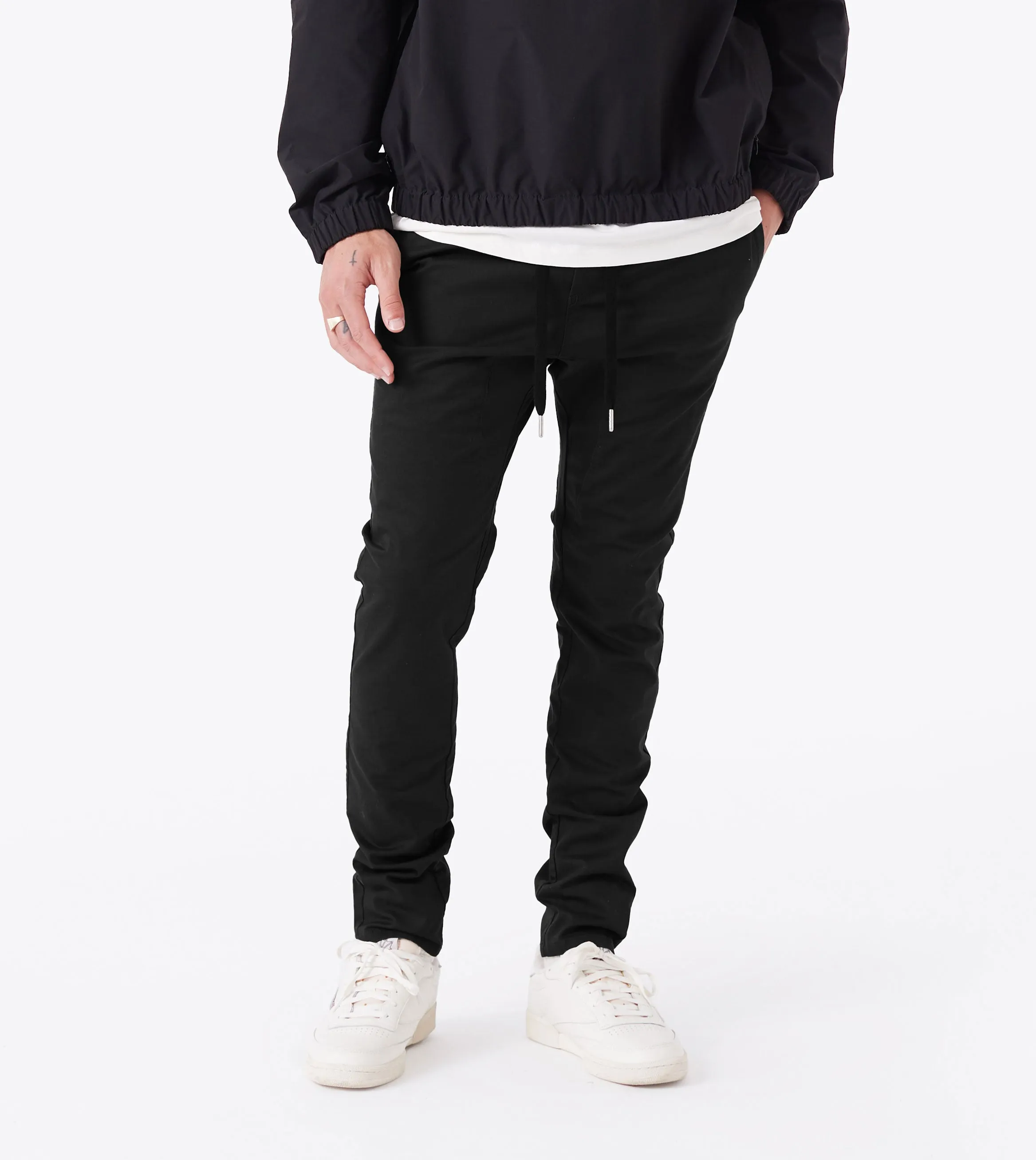 Sureshot Chino Black sold by Zanerobe