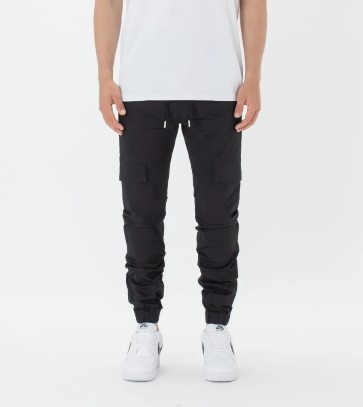 Sureshot Lite Cargo Jogger Black sold by Zanerobe
