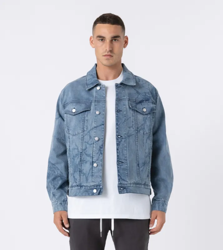 Vintage Denim Jacket Blue Marble sold by Zanerobe