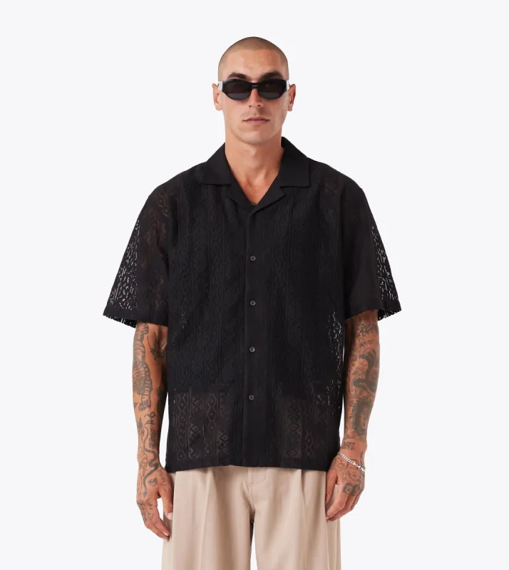 ZDS Lace Shirt Black sold by Zanerobe