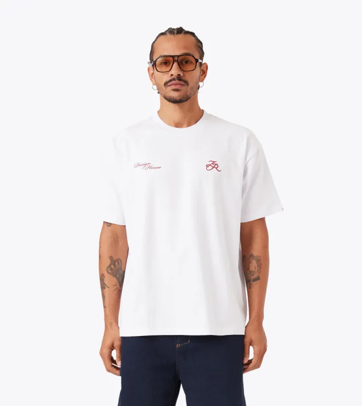 Design House Box Tee White sold by Zanerobe